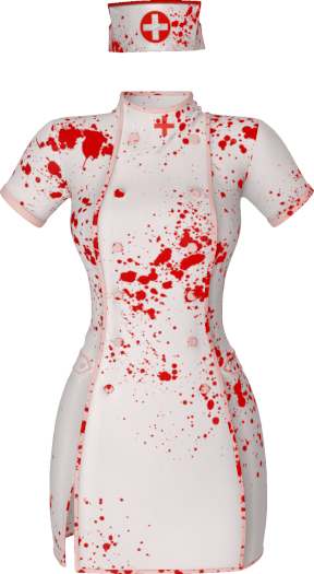 White nurse uniform set  KF70496